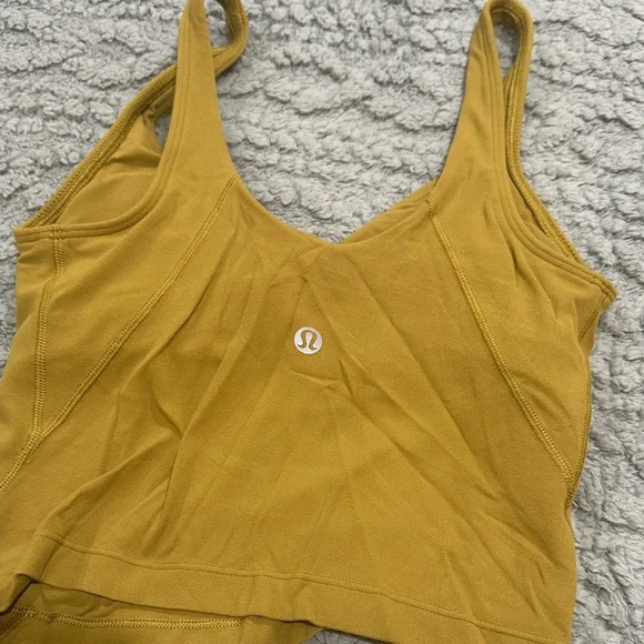 Mustard Yellow Athletic Crop Top - Picture 6 of 6